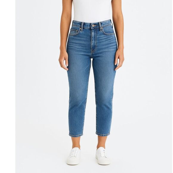 American Eagle Womens Mom Jeans Size 6 X Short High Rise Straight Leg Modern - Picture 1 of 9